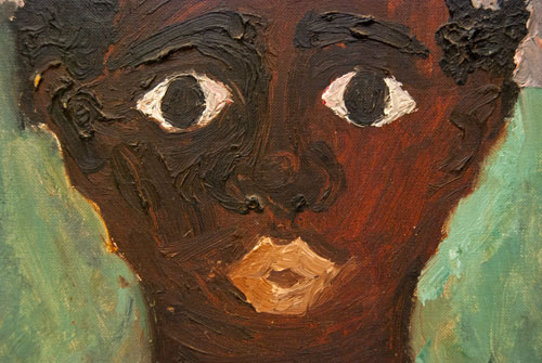 Black Americana Antique Folk Art OOB Portrait 1965 Black Girl, Pink Dress, Gold Cross, Civil Rights Era Outsider Art Painting for Sale Black Americana Antique Folk Art OOB Portrait 1965 Black Girl, Pink Dress, Gold Cross, Civil Rights Era Outsider Art Painting for Sale
