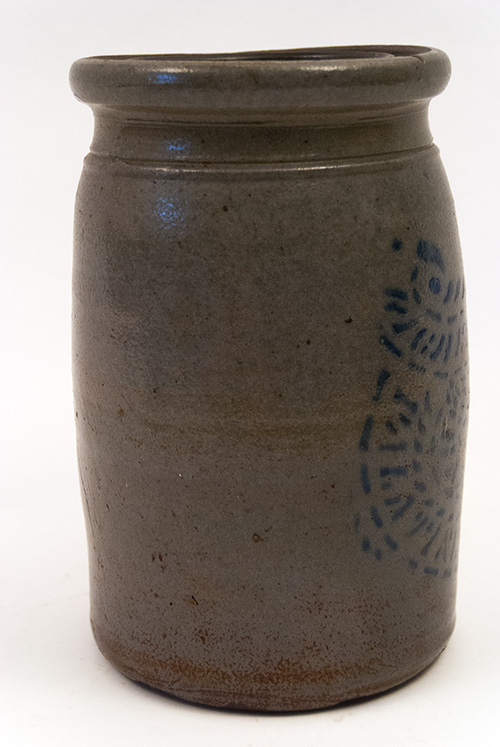 West Virginia Antiques Blue Decorated Richey Hamilton Palatine Stoneware Jar West Virginia Antiques Blue Decorated Richey Hamilton Palatine Stoneware Jar