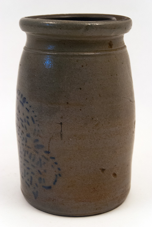 West Virginia Antiques Blue Decorated Richey Hamilton Palatine Stoneware Jar West Virginia Antiques Blue Decorated Richey Hamilton Palatine Stoneware Jar