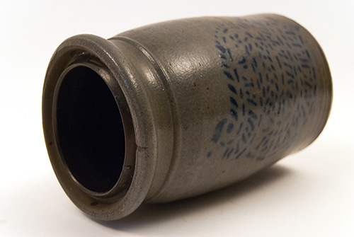 West Virginia Antiques Blue Decorated Richey Hamilton Palatine Stoneware Jar West Virginia Antiques Blue Decorated Richey Hamilton Palatine Stoneware Jar