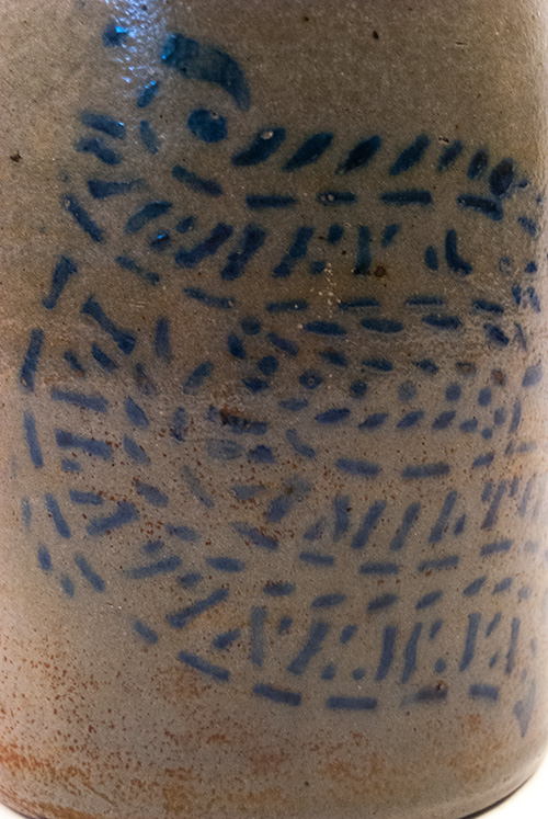 West Virginia Antiques Blue Decorated Richey Hamilton Palatine Stoneware Jar West Virginia Antiques Blue Decorated Richey Hamilton Palatine Stoneware Jar