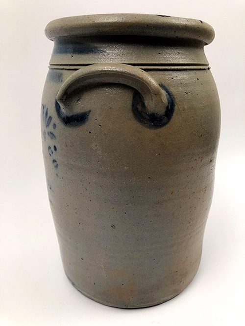 Five Gallon Southwestern Pennsylvania Salt Glazed Cobalt Decorated James Hamilton Crock For Sale From Z and K Antiques Five Gallon Southwestern Pennsylvania Salt Glazed Cobalt Decorated James Hamilton Crock For Sale From Z and K Antiques