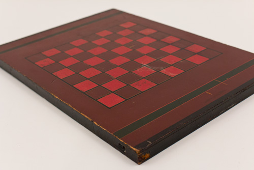 Antique American Five Color Painted Game Board Red Black Gold Green Brown Antique American Five Color Painted Game Board Red Black Gold Green Brown
