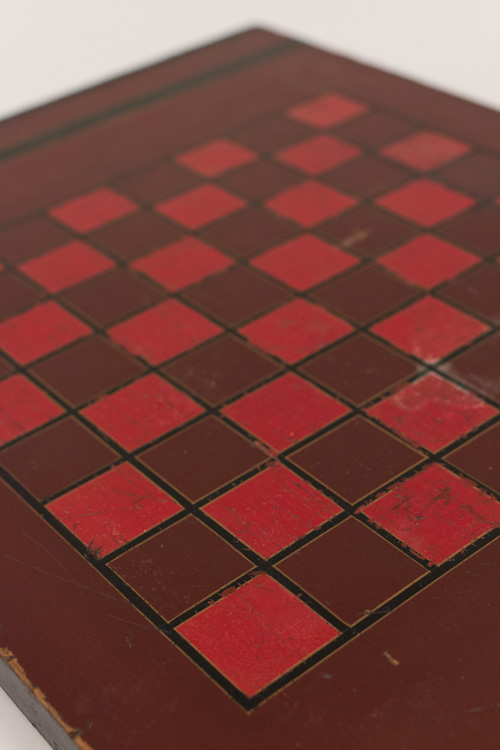 Antique American Five Color Painted Game Board Red Black Gold Green Brown Antique American Five Color Painted Game Board Red Black Gold Green Brown
