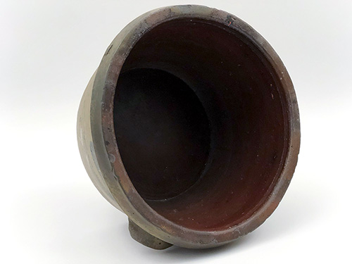 Blue Decorated Stoneware Cake Pan Antique Crock Virginia Salt Glazed 19th Century Pottery For Sale Blue Decorated Stoneware Cake Pan Antique Crock Virginia Salt Glazed 19th Century Pottery For Sale