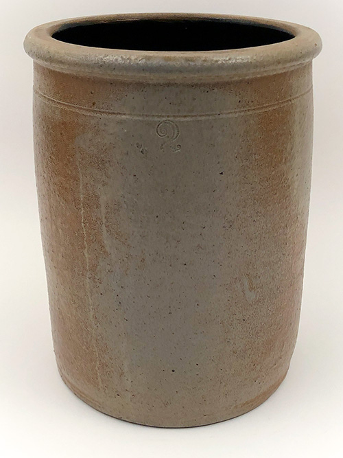 Indiana Blue Decorated Stoneware 2 Gallon Upton Stucky Crock For Sale Indiana Blue Decorated Stoneware 2 Gallon Upton Stucky Crock For Sale