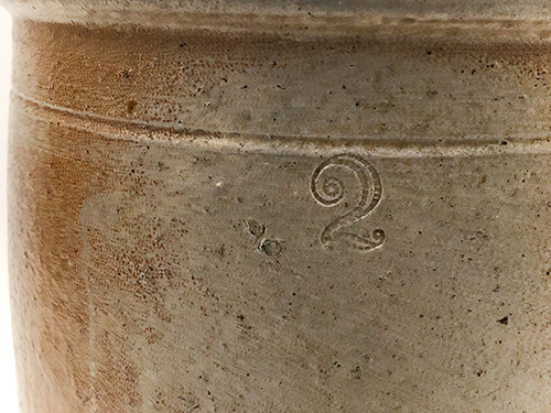 Indiana Blue Decorated Stoneware 2 Gallon Upton Stucky Crock For Sale Indiana Blue Decorated Stoneware 2 Gallon Upton Stucky Crock For Sale