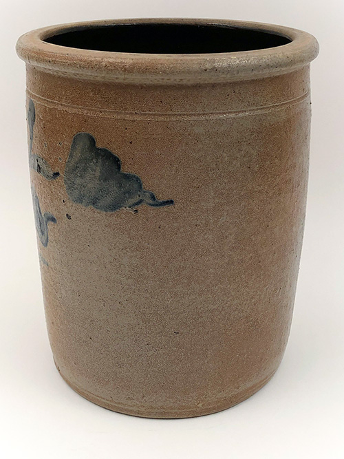 Indiana Blue Decorated Stoneware 2 Gallon Upton Stucky Crock For Sale Indiana Blue Decorated Stoneware 2 Gallon Upton Stucky Crock For Sale