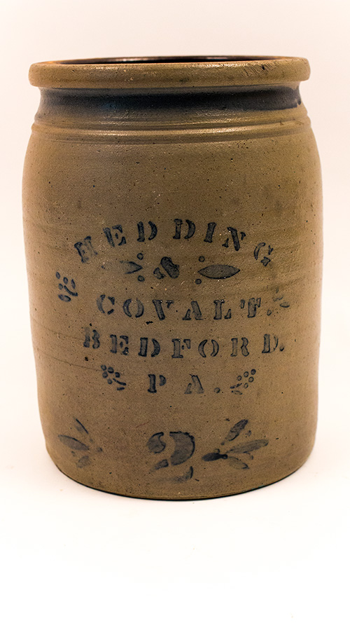Antique Stoneware Blue Decorated Bedford PA Pottery For Sale Antique Stoneware Blue Decorated Bedford PA Pottery For Sale