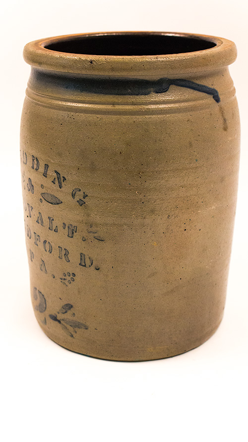 Antique Stoneware Blue Decorated Bedford PA Pottery For Sale Antique Stoneware Blue Decorated Bedford PA Pottery For Sale