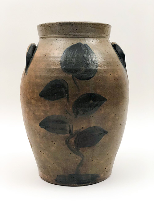 T Reed 2 Gallon Ohio Blue Decorated Stoneware Crock For Sale T Reed 2 Gallon Ohio Blue Decorated Stoneware Crock For Sale