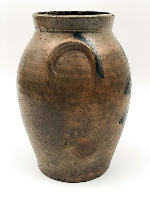 T Reed 2 Gallon Ohio Blue Decorated Stoneware Crock For Sale T Reed 2 Gallon Ohio Blue Decorated Stoneware Crock For Sale