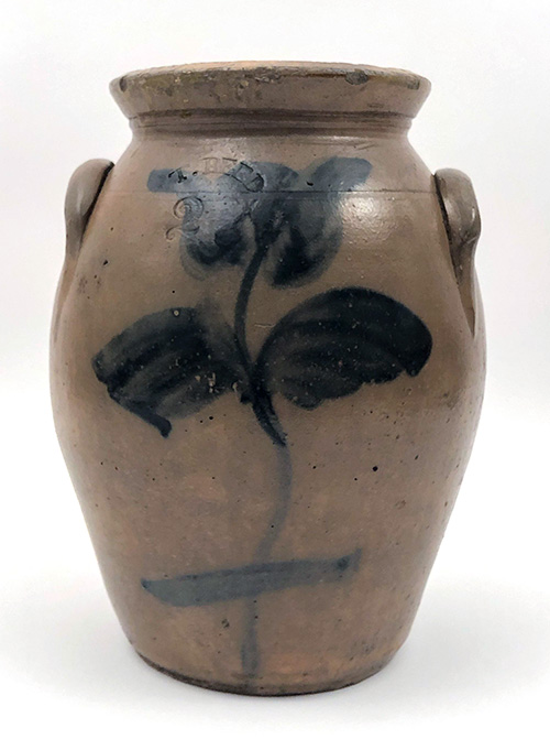 T Reed 2 Gallon Ohio Blue Decorated Stoneware Crock For Sale T Reed 2 Gallon Ohio Blue Decorated Stoneware Crock For Sale