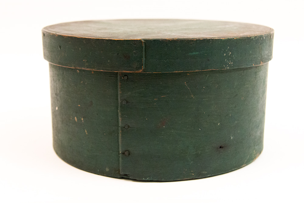 Original Dark Green Painted Antique American Pantry Box For Sale From Z and K Antiques