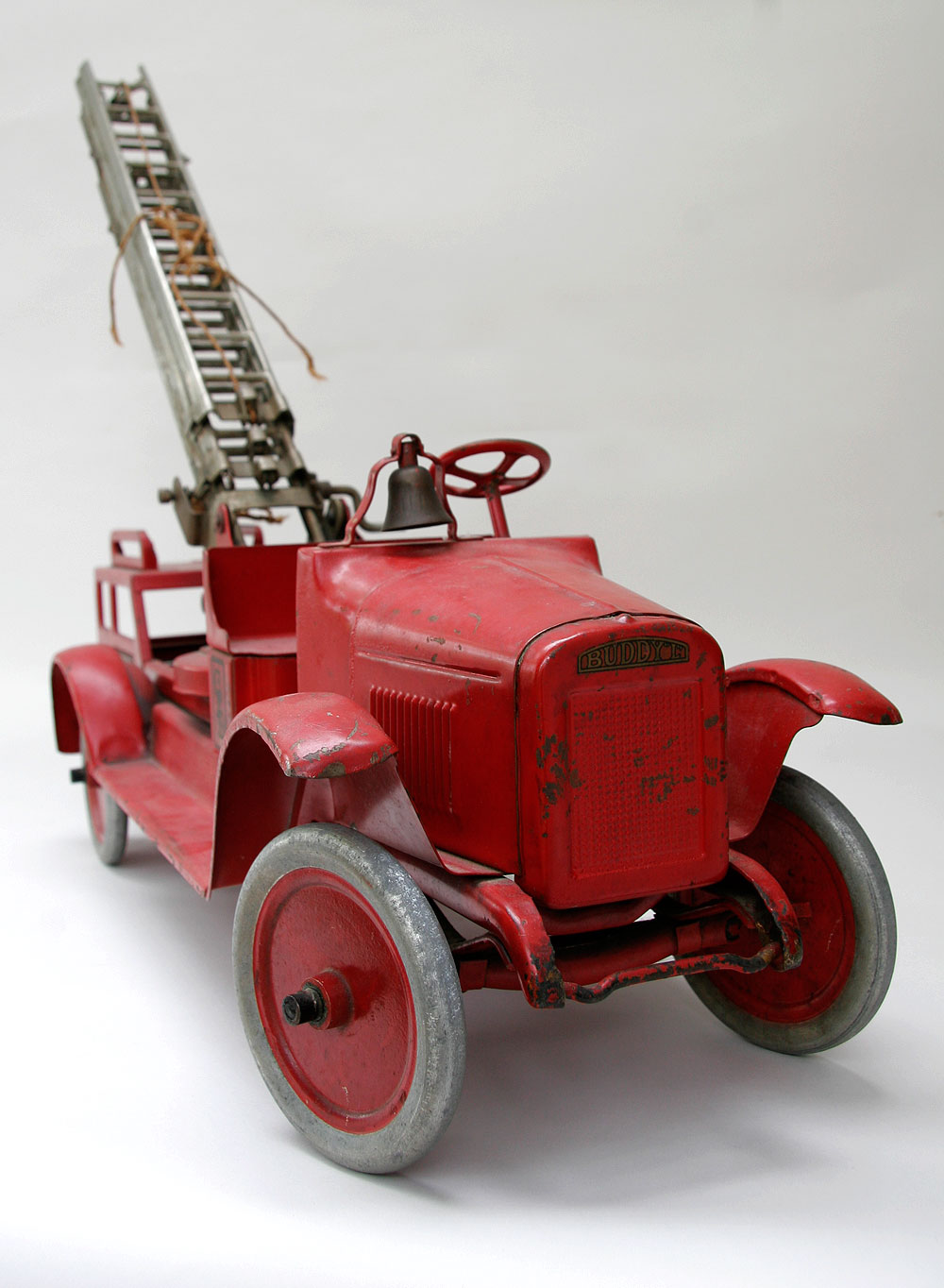 Buddy "L" Aerial Ladder Fire Truck Pressed Steel: Circa 1926-1930
