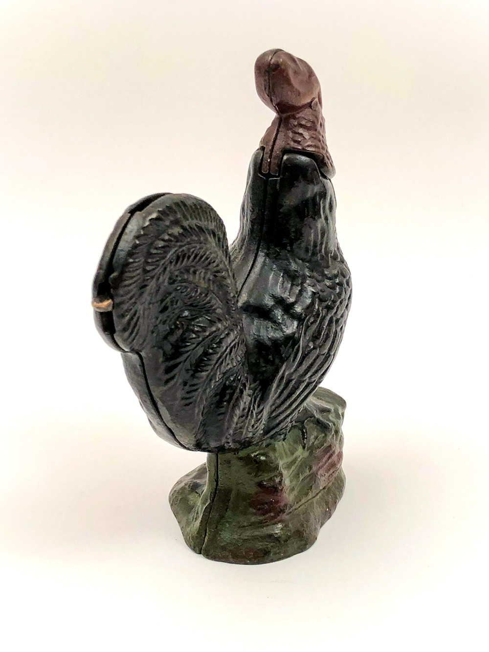 Keyser Rex Cast Iron Mechanical Bank Rooster 19th Century Americana Toys for Sale
