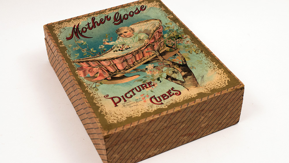 Antique Game 19th Century McLoughlin Brothers Mother Goose Picture Cubes