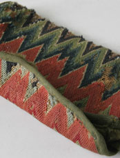 18th Century Flame Stitch Wallet Early American Textile