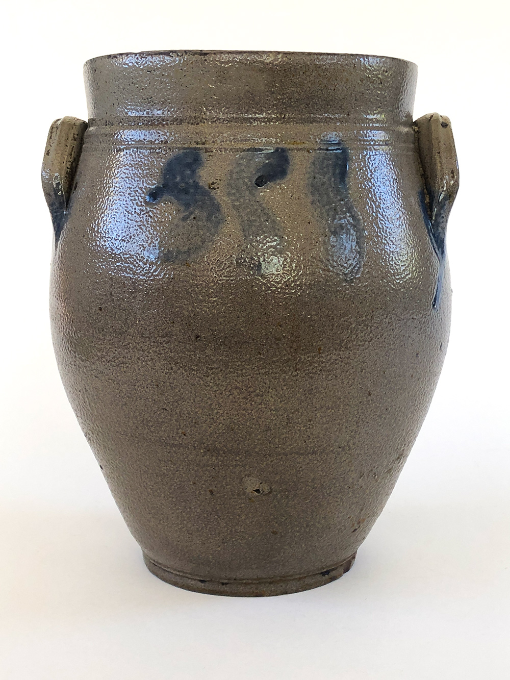 early american east coast stoneware ovoid crock for sale