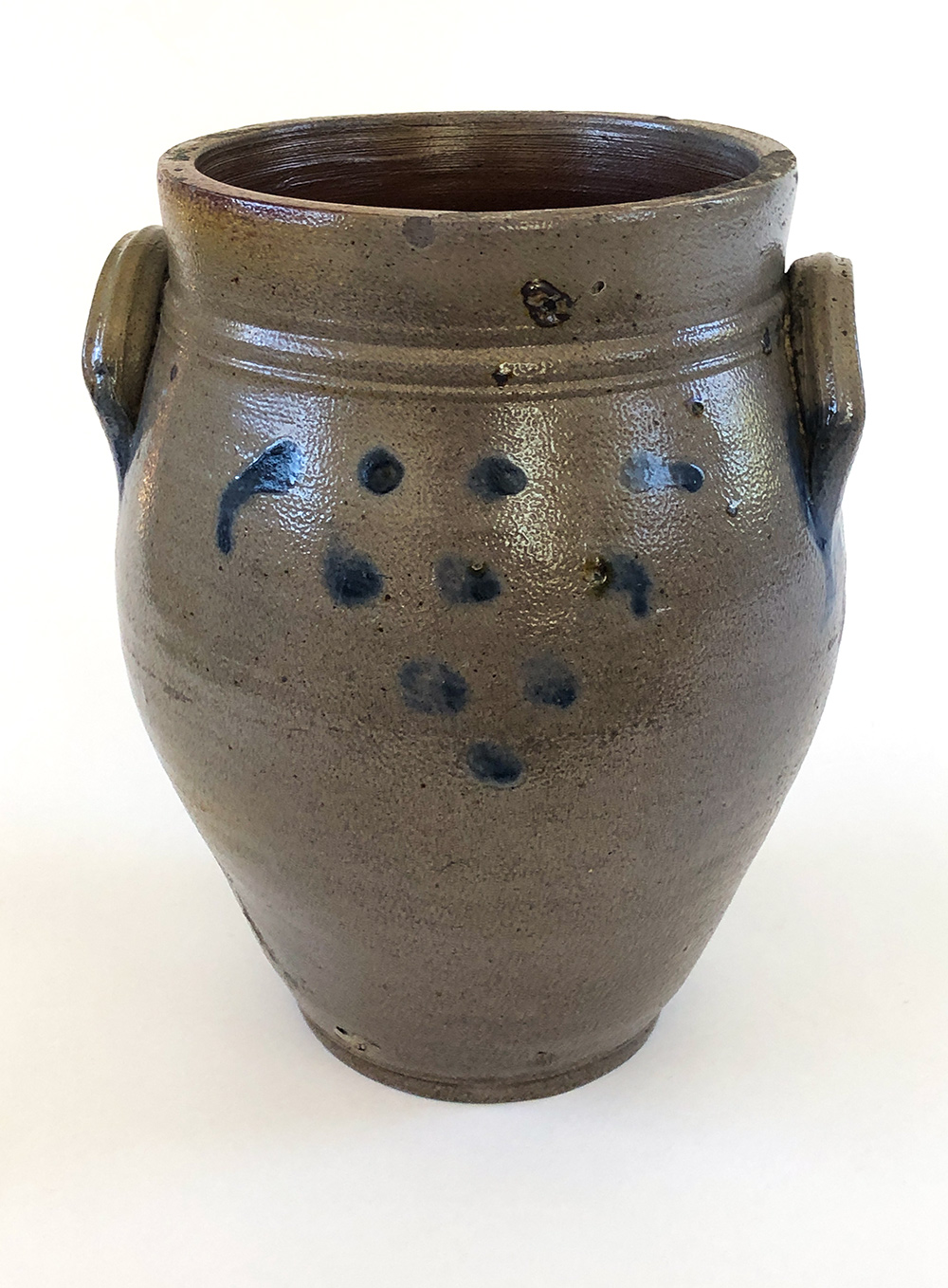 early american east coast stoneware ovoid crock for sale