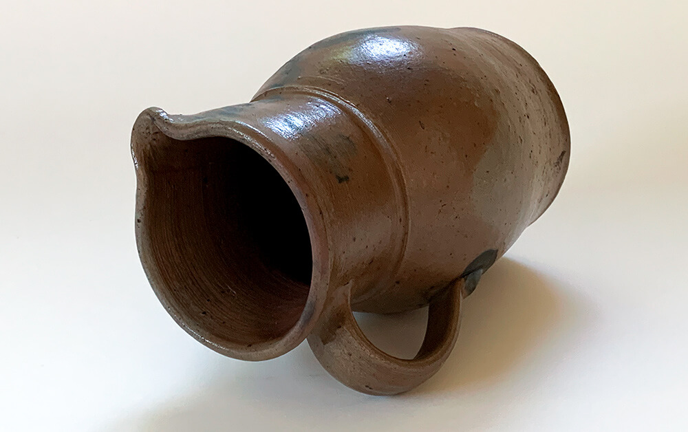 Circa 1865 Stoneware 1 1/2 Gallon Pitcher from Baltimore