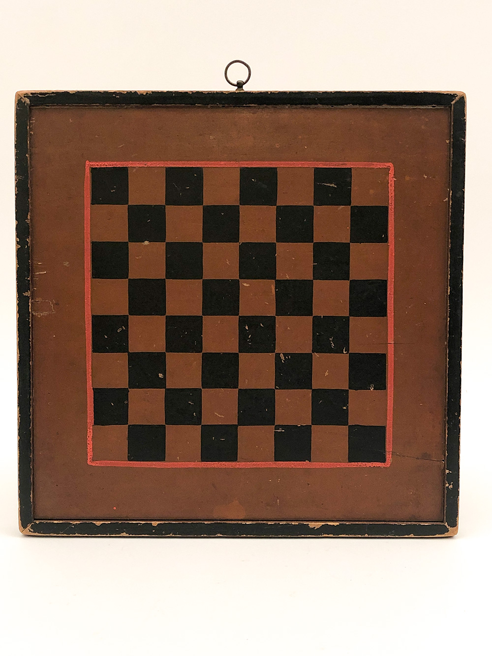 1880s American Folk Art Paint Decorated Double Sided Game Board