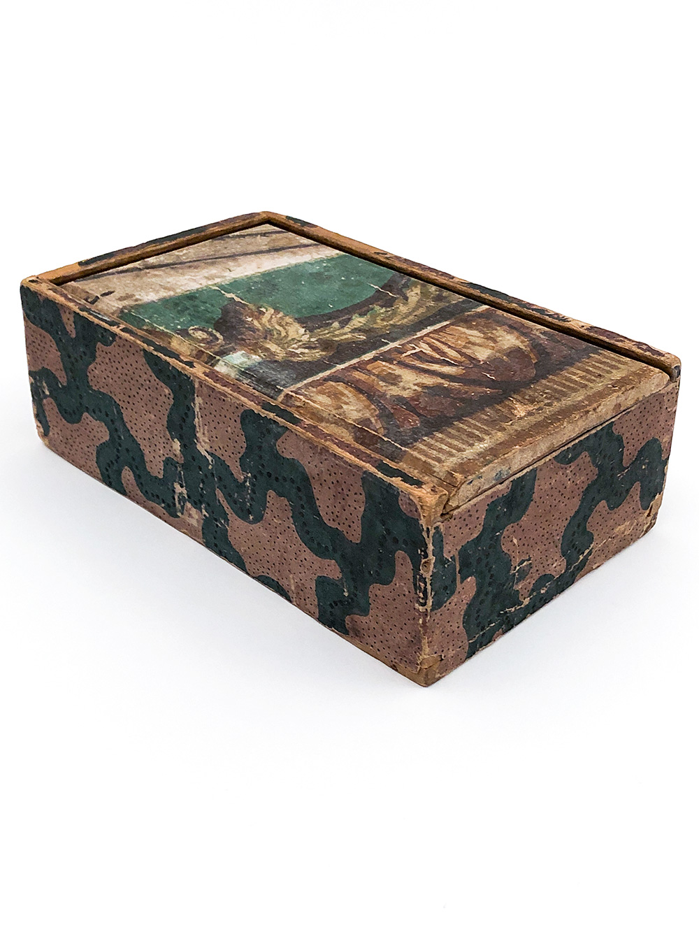 Antique Wallpaper Box in the Form of a Spice Box