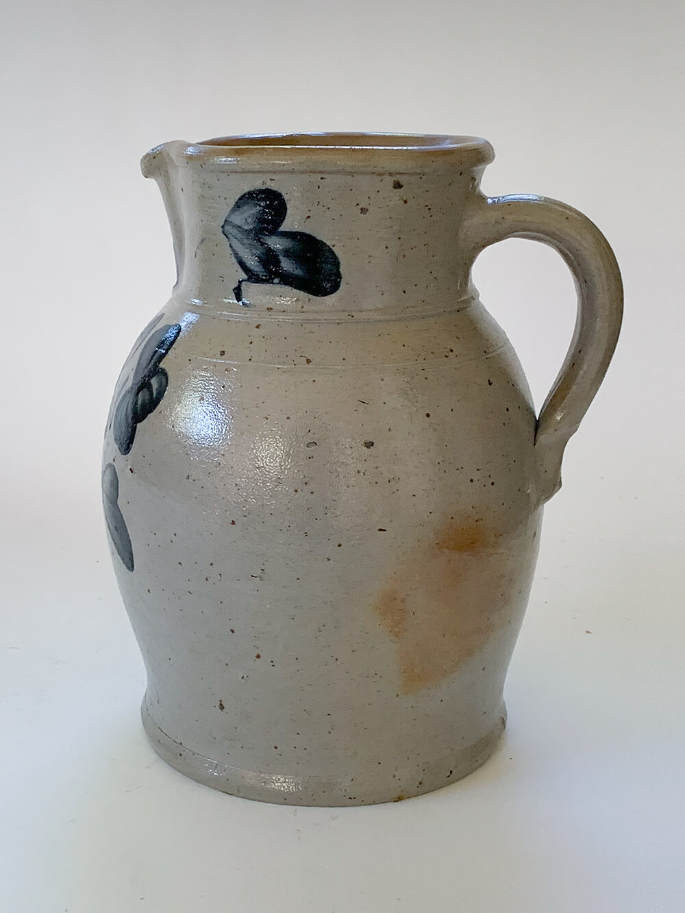 baltimore md blue decorated antique stoneware pitcher