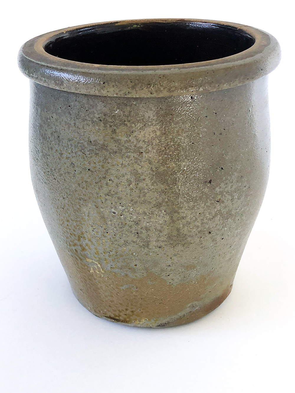 Wheeling West Virginia blue decorated stoneware merchant jar 