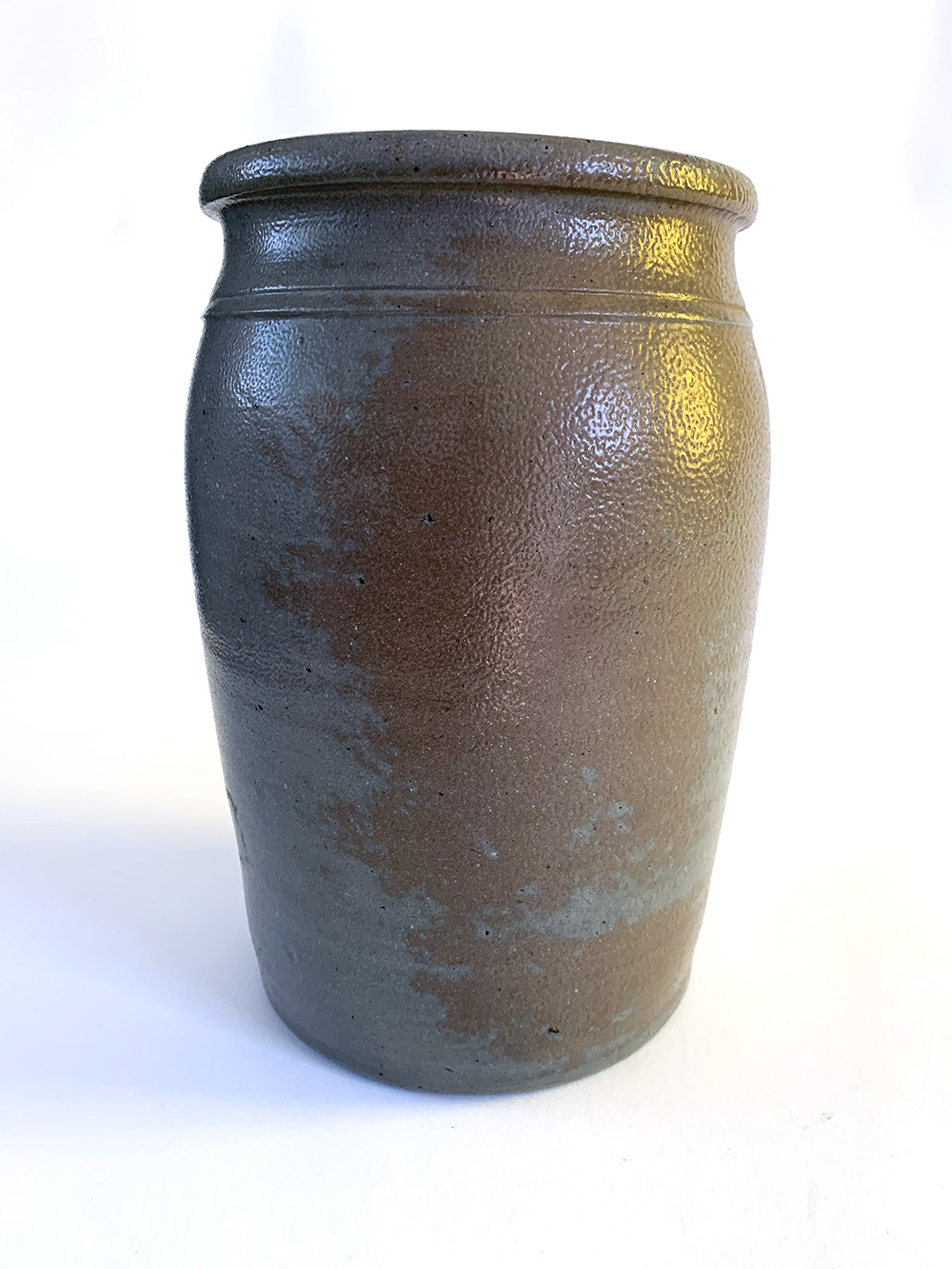 Palatine West Virginia Blue Decorated Salt Glazed Stoneware Storage Jar