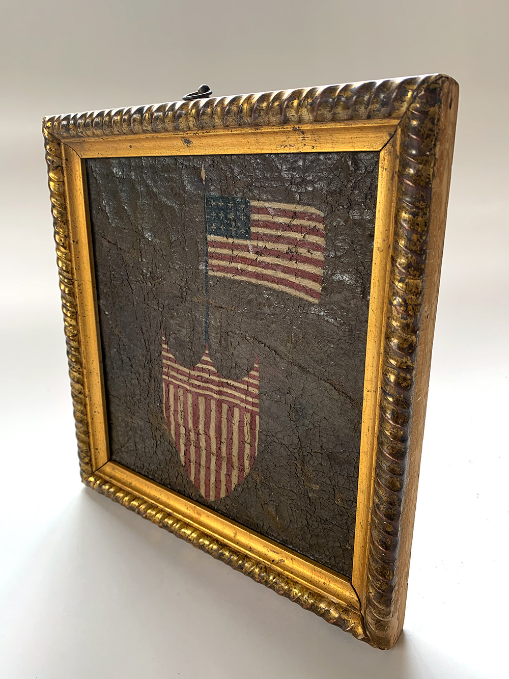 civil war backpack fragment with 12 star secession flag