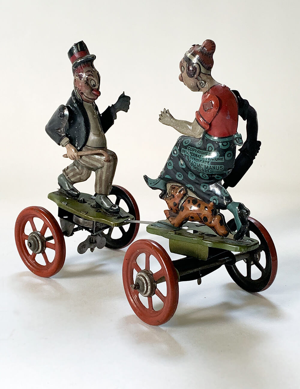 1924 nifty einfalt maggie and jiggs tin windup toy