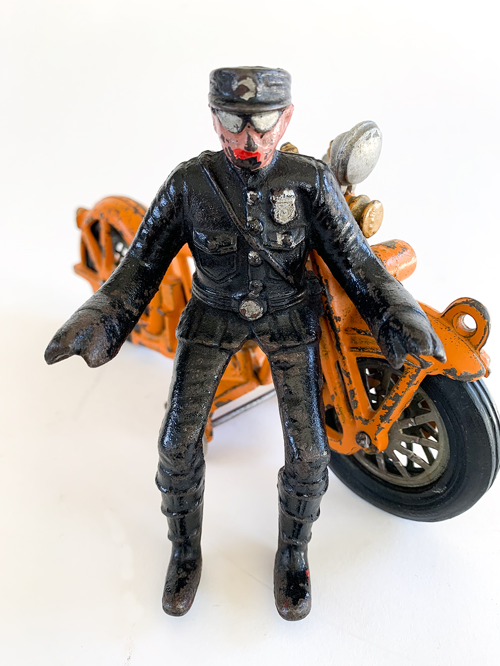 harley davidson antique cast iron hubley toy motorcycle