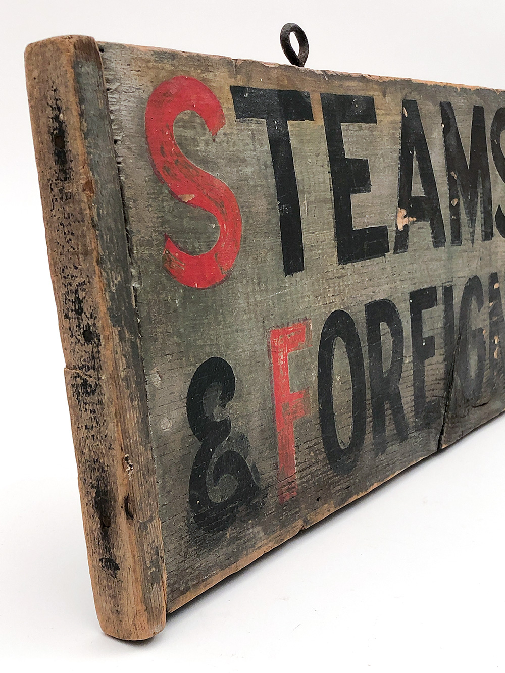 steamship agent  painted double sided trade sign for sale