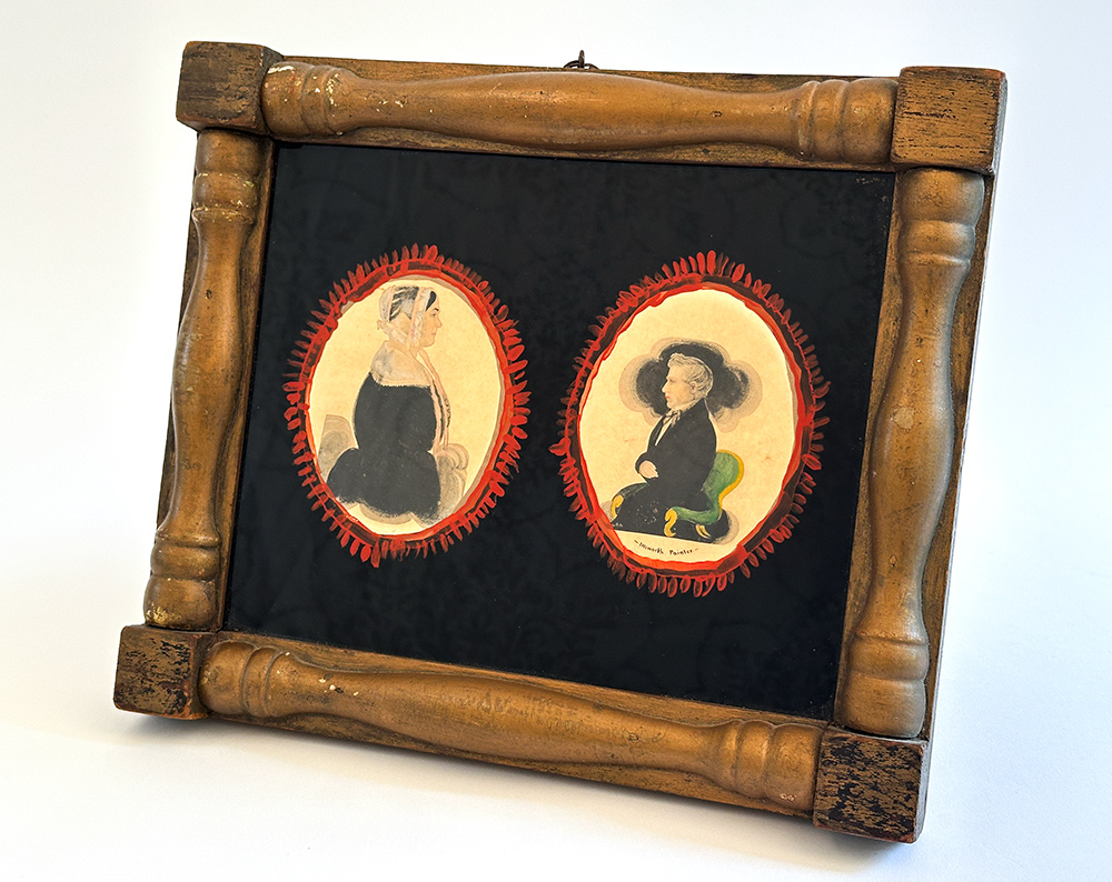 miniature watercolor potraits attributed to James Sanford Ellsworth