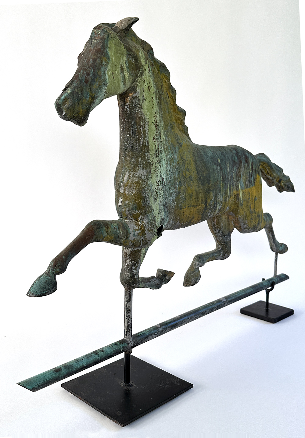 harris and company boston massachusetts copper and zinc running horse weathervane