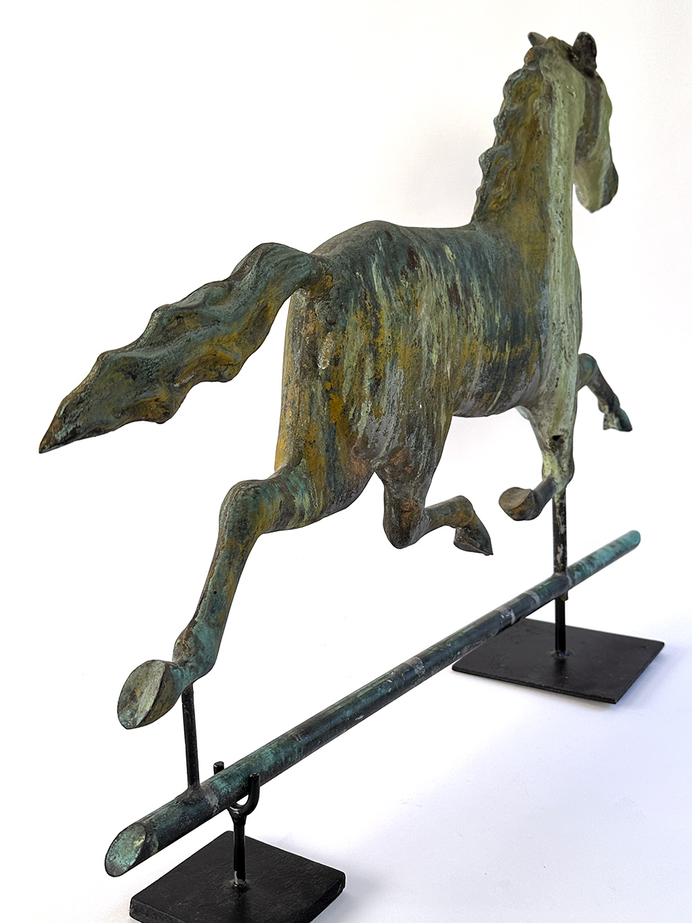 harris and company boston massachusetts copper and zinc running horse weathervane