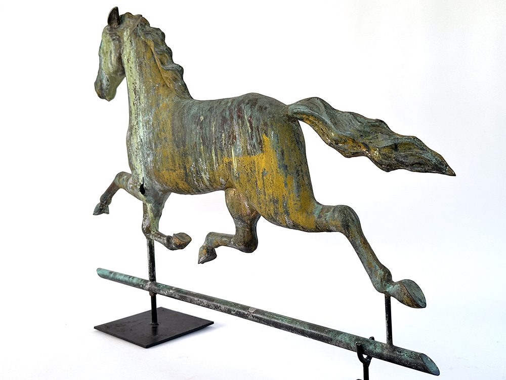 harris and company boston massachusetts copper and zinc running horse weathervane