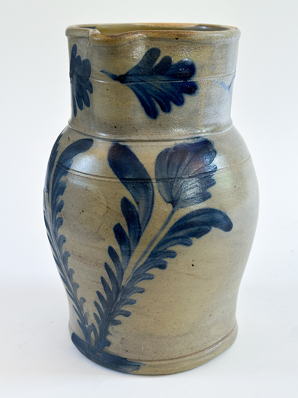 southeastern Pennsylvania cobalt decorated stoneware pitcher