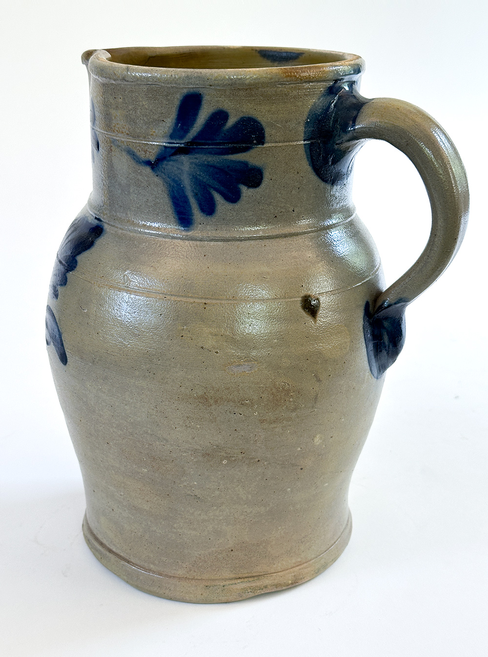 southeastern Pennsylvania cobalt decorated stoneware pitcher
