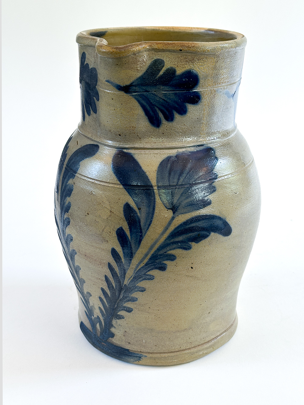 southeastern Pennsylvania cobalt decorated stoneware pitcher
