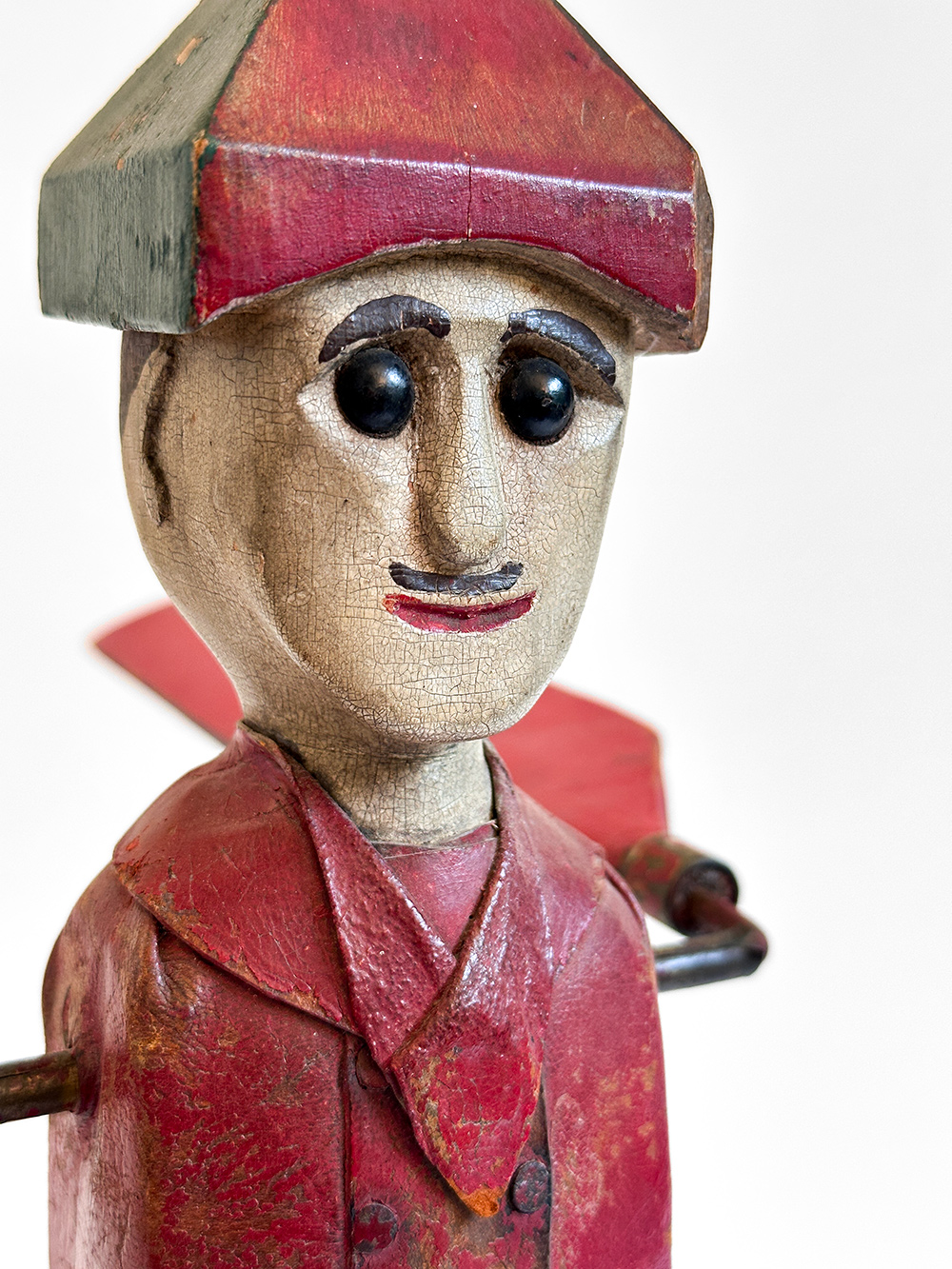 original paint decorated antique american railroad signalman whirligig