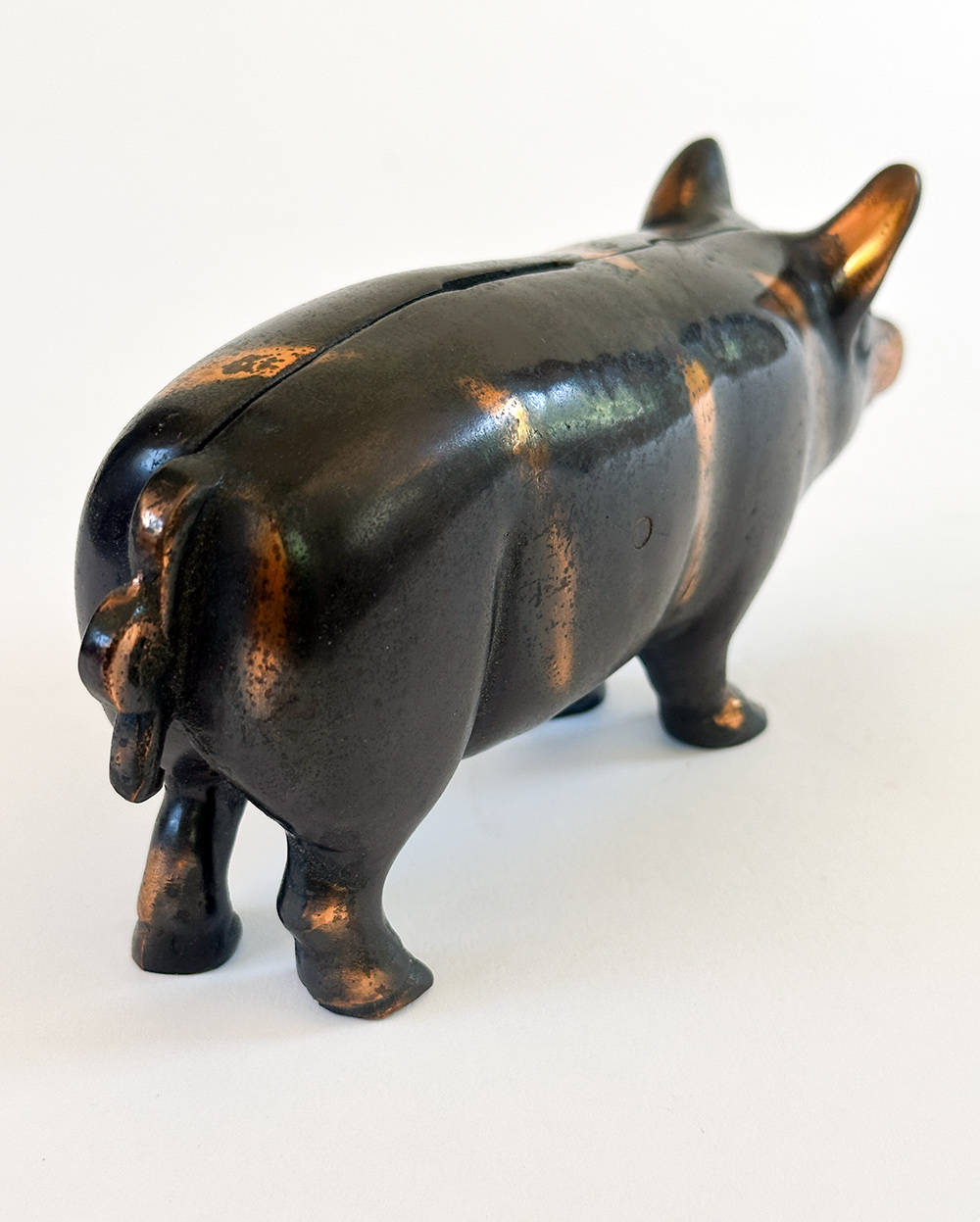 antique american cast iron piggy bank