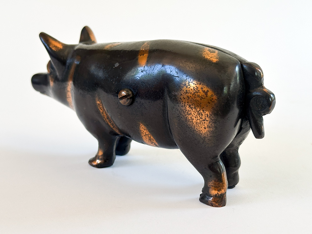 antique american cast iron piggy bank