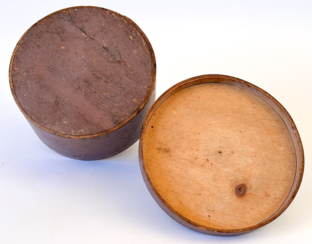 19th century pantry box in original plum paint