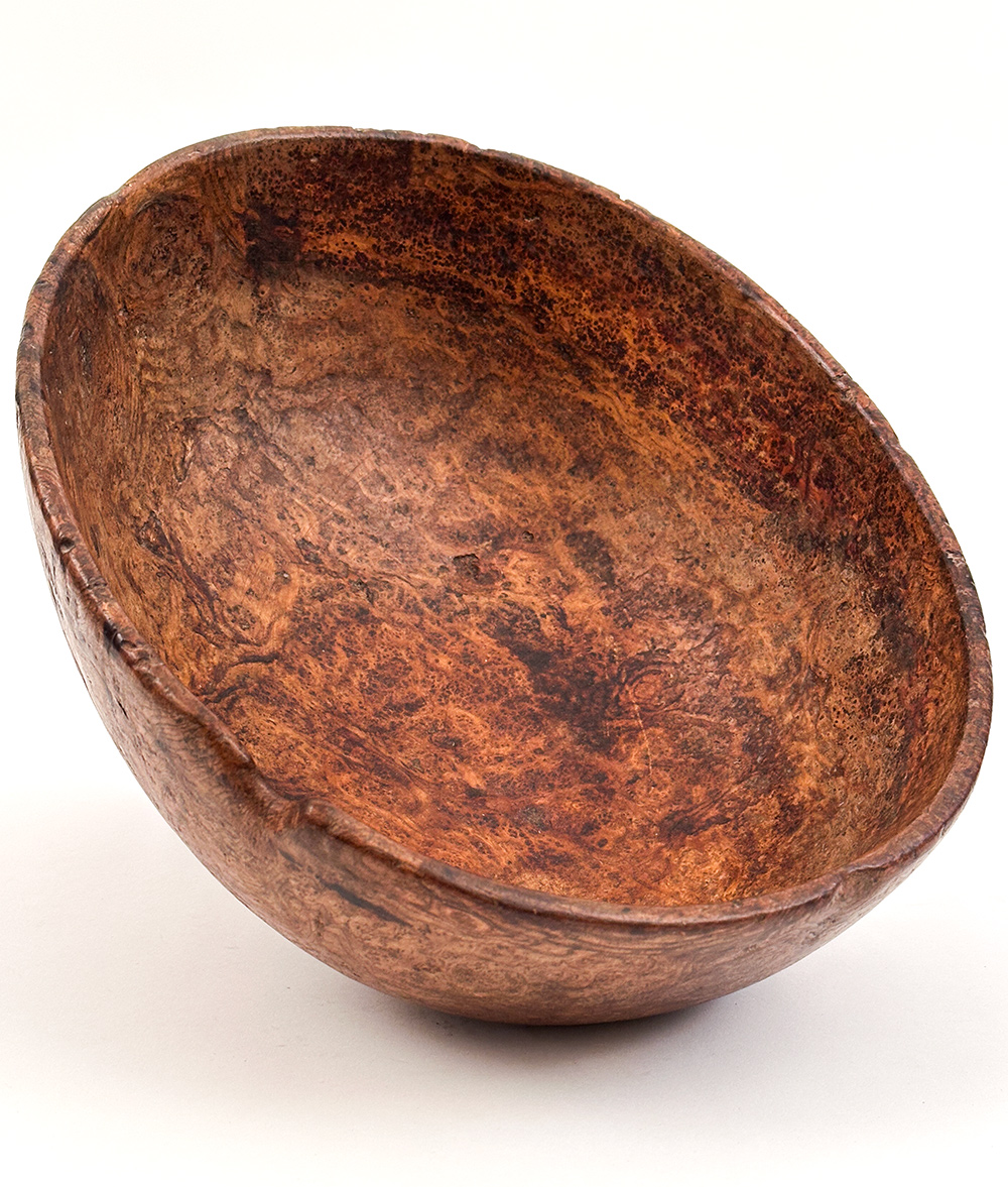 Native American First Nations 18th Century Antique Ash Burl Bowl