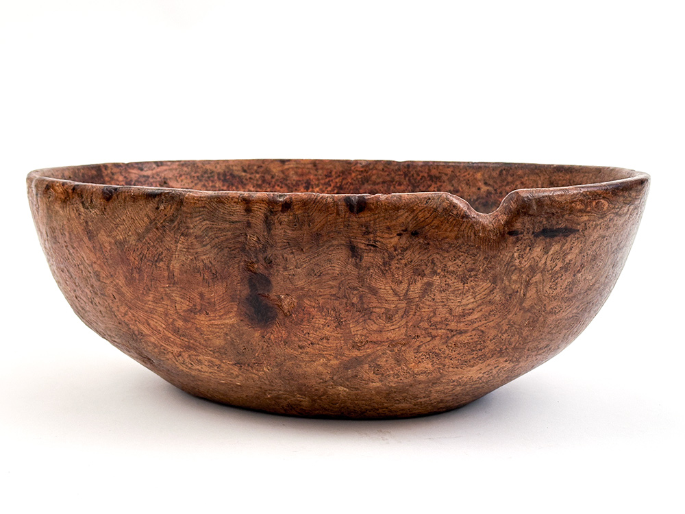 Native American First Nations 18th Century Antique Ash Burl Bowl