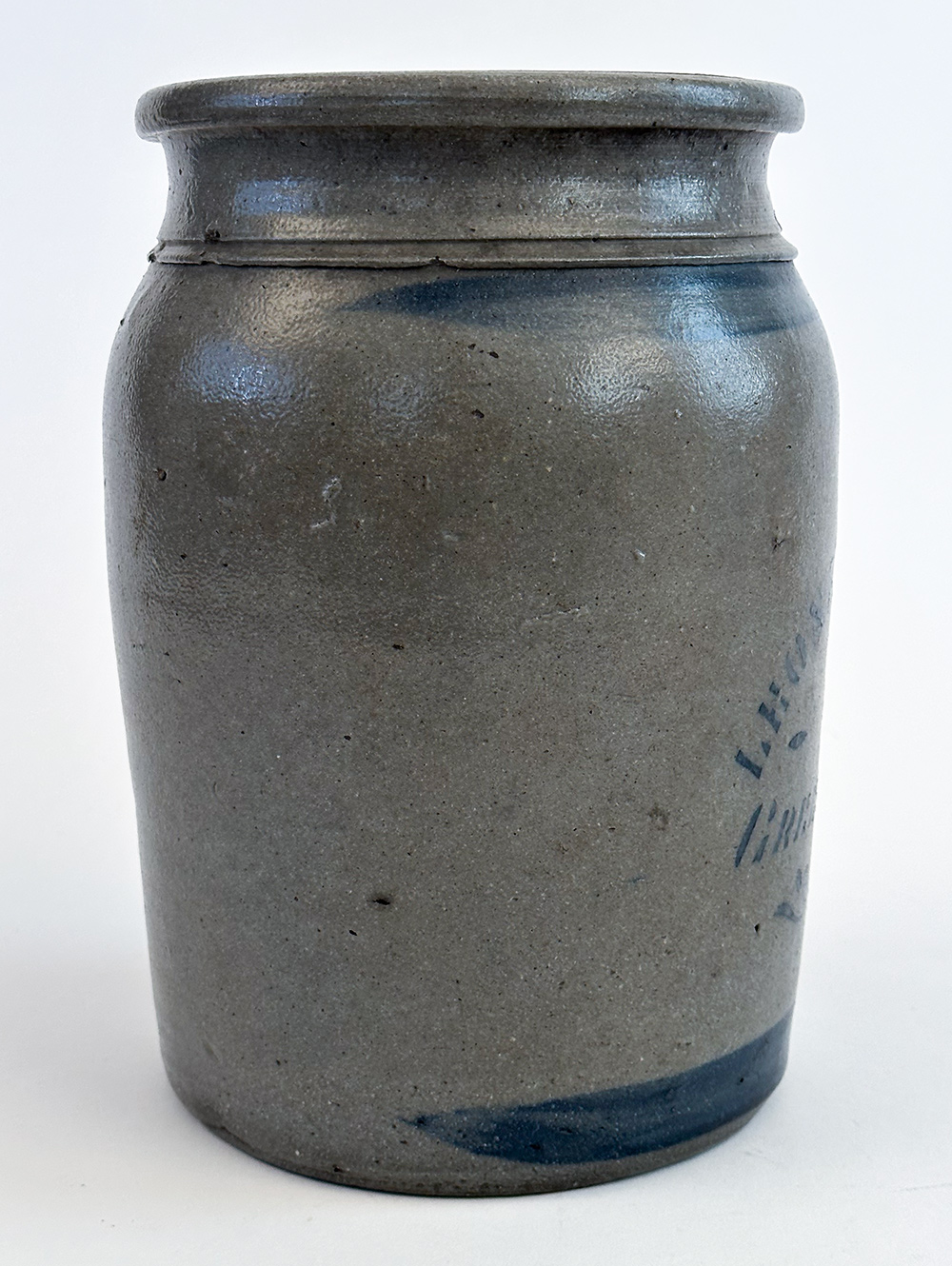 Greensboro Pennsylvania stoneware merchant jar leonard keck and company greensburg pa