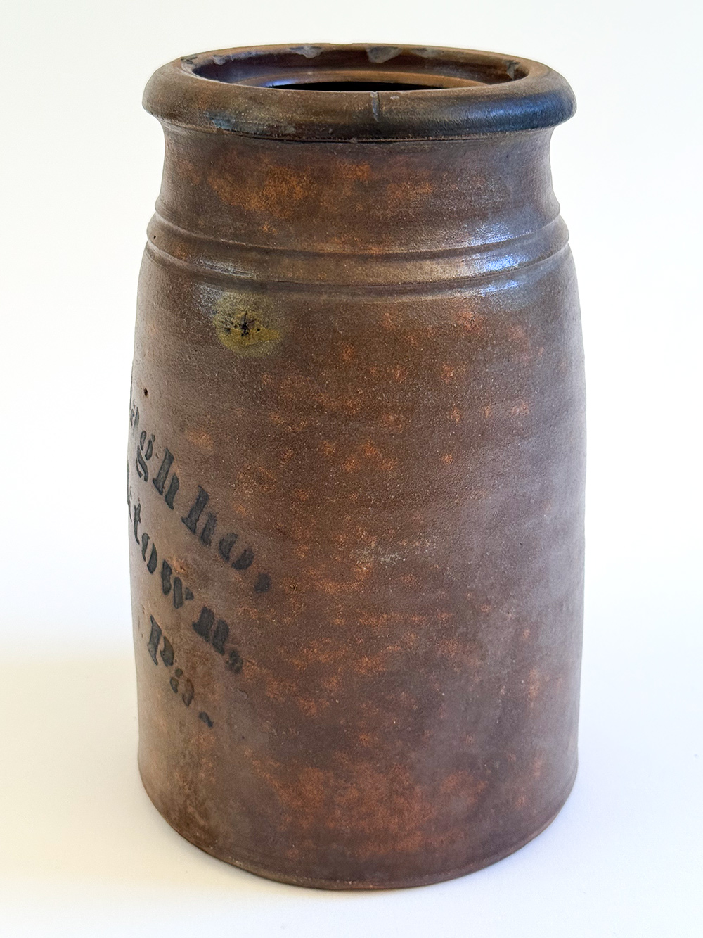 donaghho fredericktown pennsylvania cobalt decorated stoneware canning jar