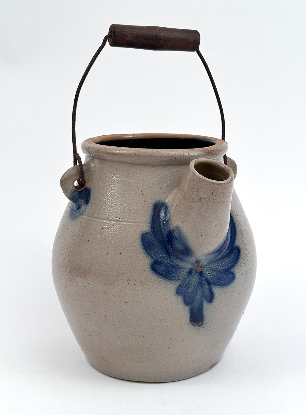 evan r jones luzerne county pittson pennsylvania cobalt decorated stoneware batter jug